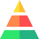 gráfico piramidal icon