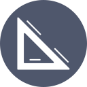 regla triangular icon