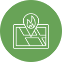 ubicación del fuego icon