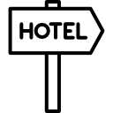 señal de tráfico del hotel 