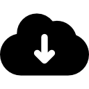 signo de descarga en la nube 