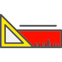 regla triangular icon