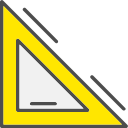 regla triangular icon