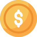 moneda de dolar icon