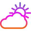 nubes y sol icon