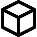vista isométrica do cubo Ícone