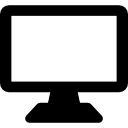 monitor de computadora llano icon