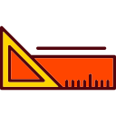 regla triangular icon