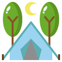 carpa para camping icon