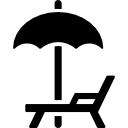Пляжный зонт и гамак 