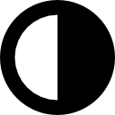 contrast ronde knop icoon