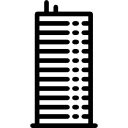 Skyscraper with antennas icon