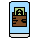 portefeuille électronique icon