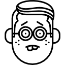 nerd boy face ikona