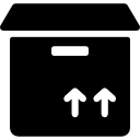 caja de paquete con flechas hacia arriba icon