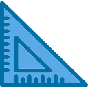 regla triangular icon