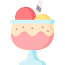 helado con frutas y nueces icon