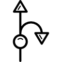 flechas de conector rectas y curvas icon