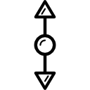 connettori frecce su e giù icona