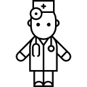 doctor con estetoscopio icon