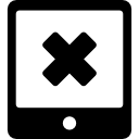 ipad con signo de cancelación icon