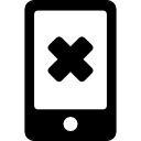 smartphone con signo de cancelación icon