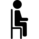 auf einem stuhl sitzen icon