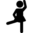 mulher exercitando braço e perna 