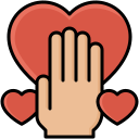 corazón de la mano icon