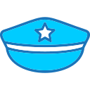 sombrero de policia icon