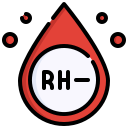 rh negativo en sangre icon