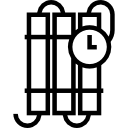 bomba de tiempo con reloj icon