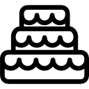 pastel de bodas de tres pisos icon