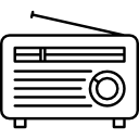 rádio antigo com antena curta 