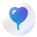 corazones de globos icon