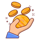 monedas de dolar icon