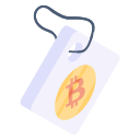 etiqueta de bitcoin icon