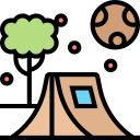 carpa para camping icon