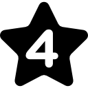 数字の 4 の星 icon