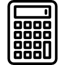 calcolatrice con il numero uno icona