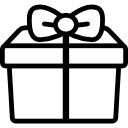 caja de regalo con cinta grande icon