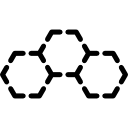 molecola esagonale icona