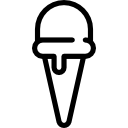 derretimiento del cono de helado icon