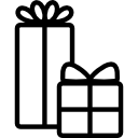 dos cajas de regalo envueltas icon