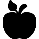 manzana con hojita icon