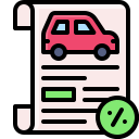 préstamo de automóvil icon