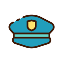 sombrero de policia icon