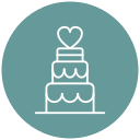 pastel de bodas icon