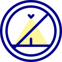 prohibido acampar icon