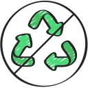 no reciclable icon